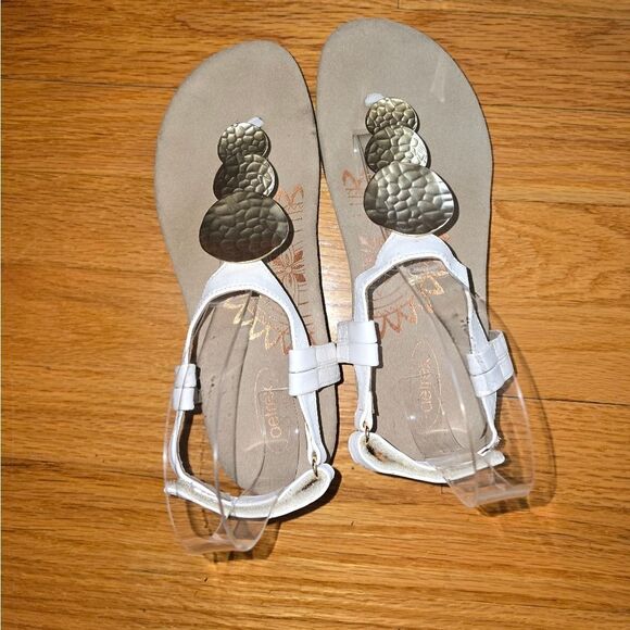 Aetrax White Thong Slingback Sandals Womans Size 7.5-8 - Picture 4 of 6